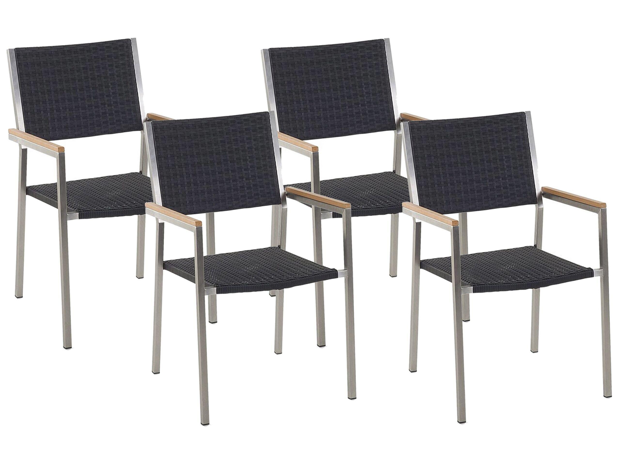 Beliani Set di 4 sedie en Rattan sintetico Moderno GROSSETO  