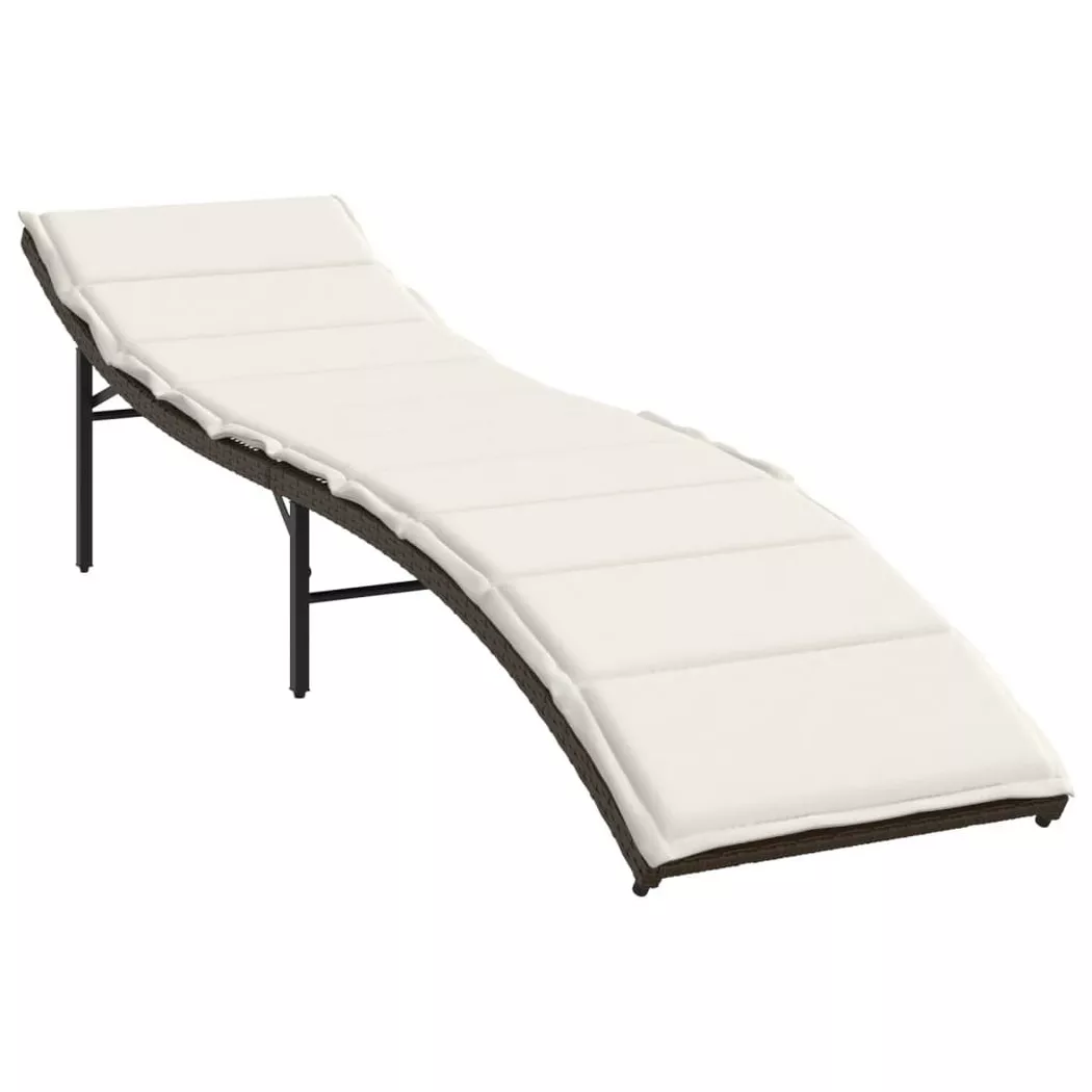 VidaXL - Sonnenliege poly-rattan, One Size, Braun