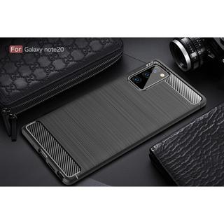 Cover-Discount  Galaxy Note 20 - Metall Carbon Look Gummi Hülle 