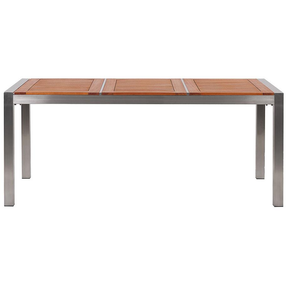 Beliani Garten-Essgruppe für 6 Personen aus Edelstahl Modern GROSSETO  