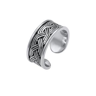 Kuzzoi  Ring  Bandring Ornament Design Offen 925 Silber 