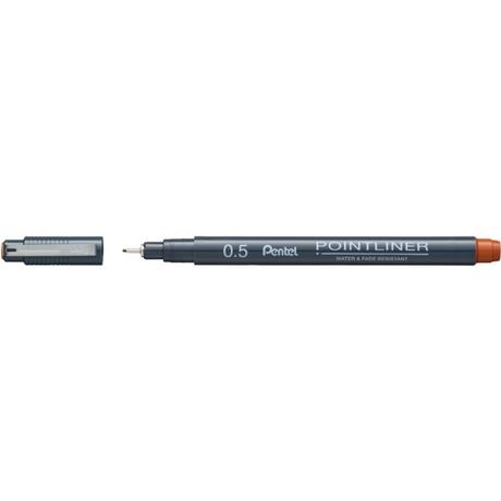 Pentel  Pentel S20P-5SG stylo à bille Marron Fin 1 pièce(s) 