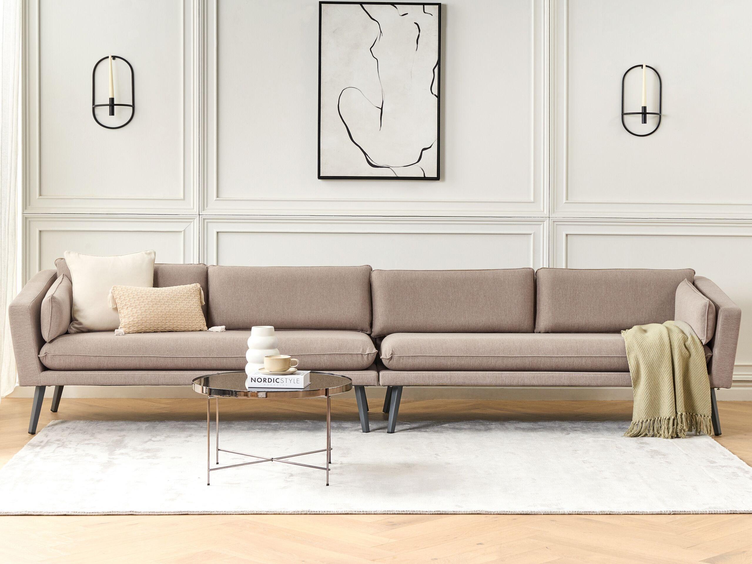 Beliani Divani XXL en Tessuto Moderno LORETELLO  