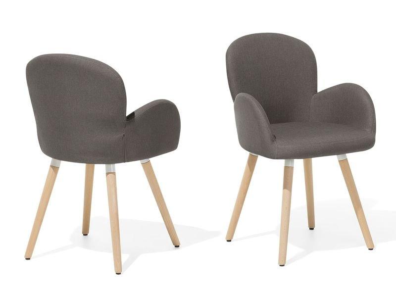 Beliani Esszimmerstuhl aus Polyester Retro BROOKVILLE  