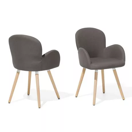 Beliani Esszimmerstuhl aus Polyester Retro BROOKVILLE  