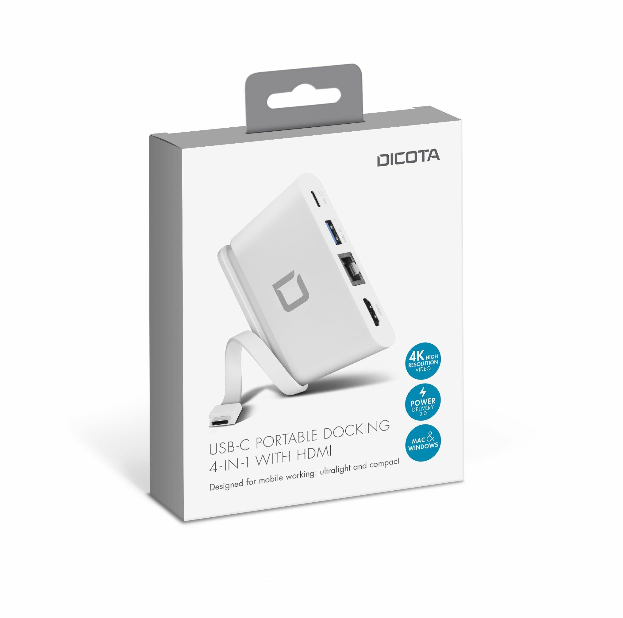 DICOTA  DICOTA USB-C Portable Docking D31730 4-in-1 with HDMI 