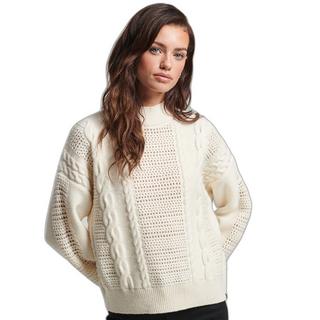 Superdry  pull en maille torsadée 
