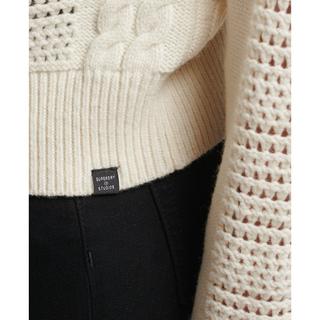 Superdry  pull en maille torsadée 