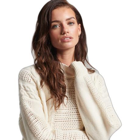 Superdry  pull en maille torsadée 