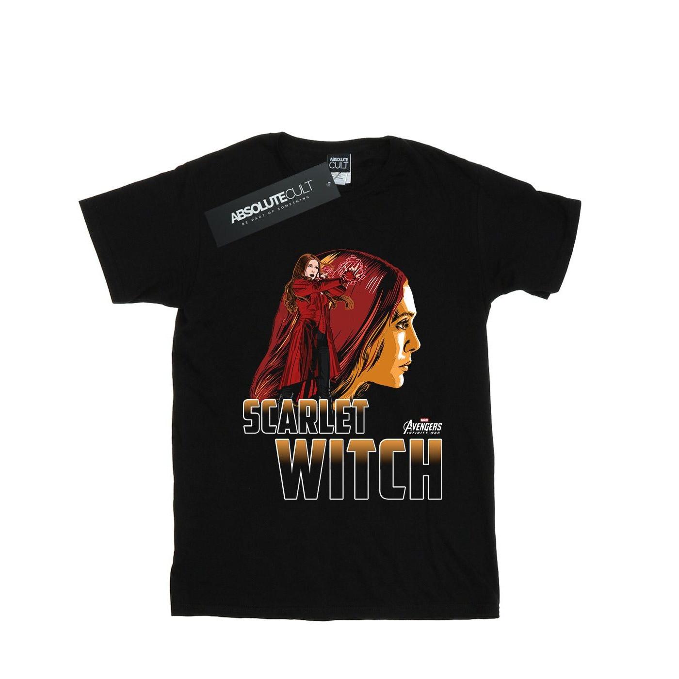 Image of Avengers Infinity War Scarlet Witch Character Tshirt Damen Schwarz XL