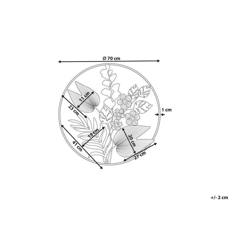 Beliani Wandobjekt aus Eisen  DUBNIUM  