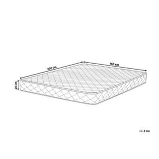 Beliani Taschenfederkernmatratze aus Taschenfedern DUO - Mittelfest (H2)  