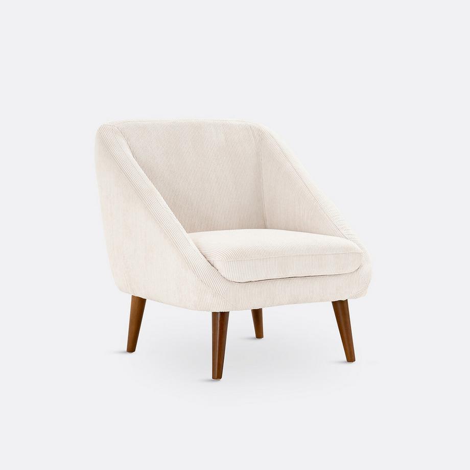 Fauteuil velours côtelé