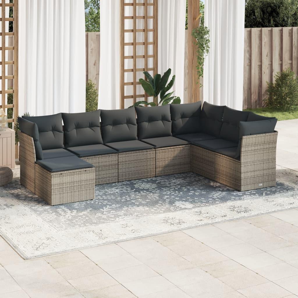 VidaXL set divano da giardino Polirattan  