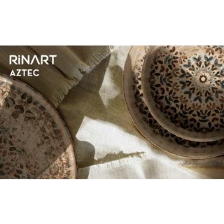 Rinart Assiette à desserts - Aztec -  Porcelaine - lot de 6  