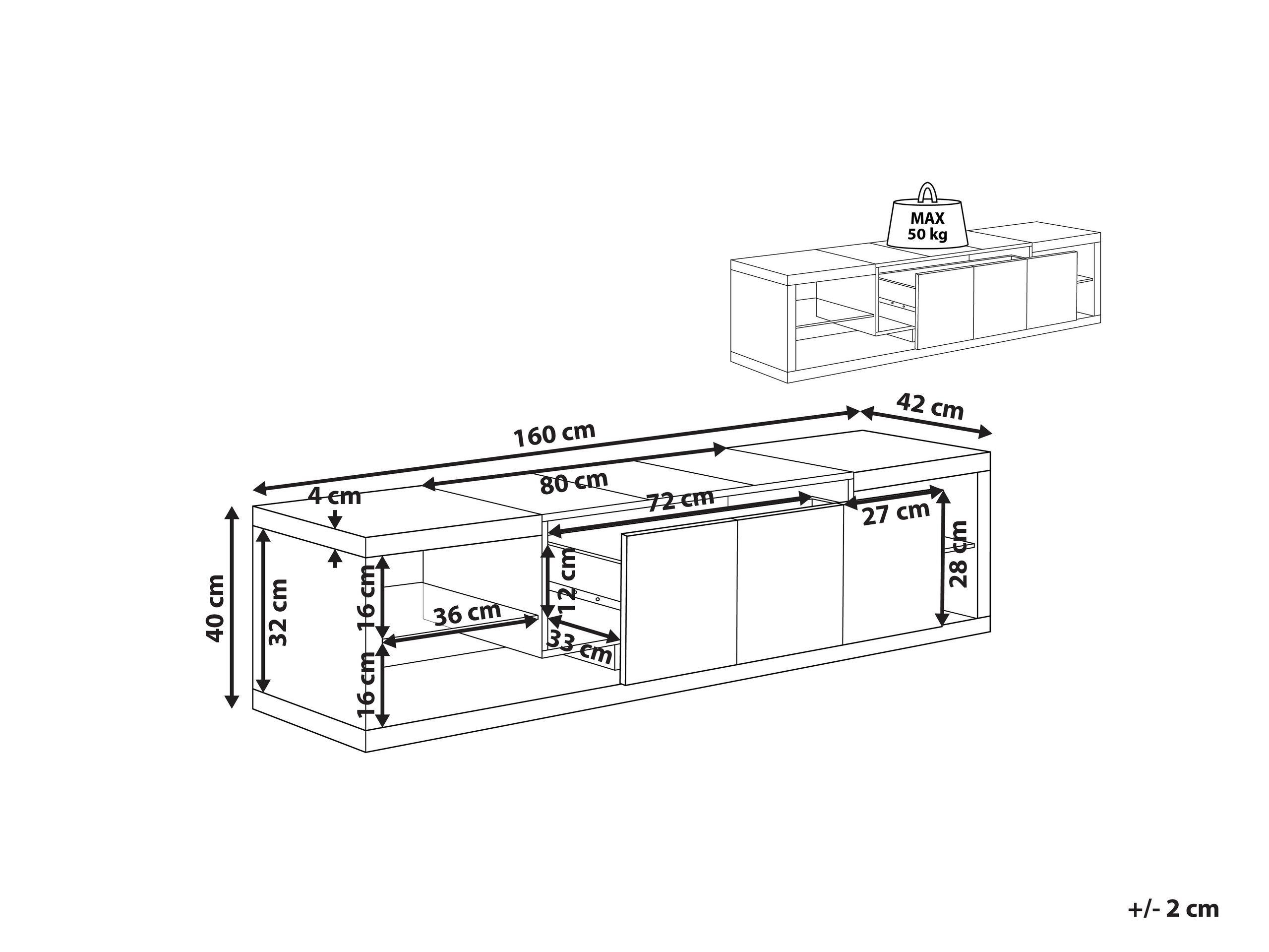 Beliani Meuble TV en MDF Moderne FULERTON  