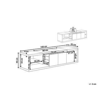 Beliani Meuble TV en MDF Moderne FULERTON  