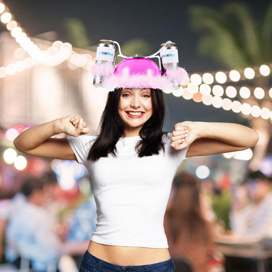 B2X  Casque de bière rose 