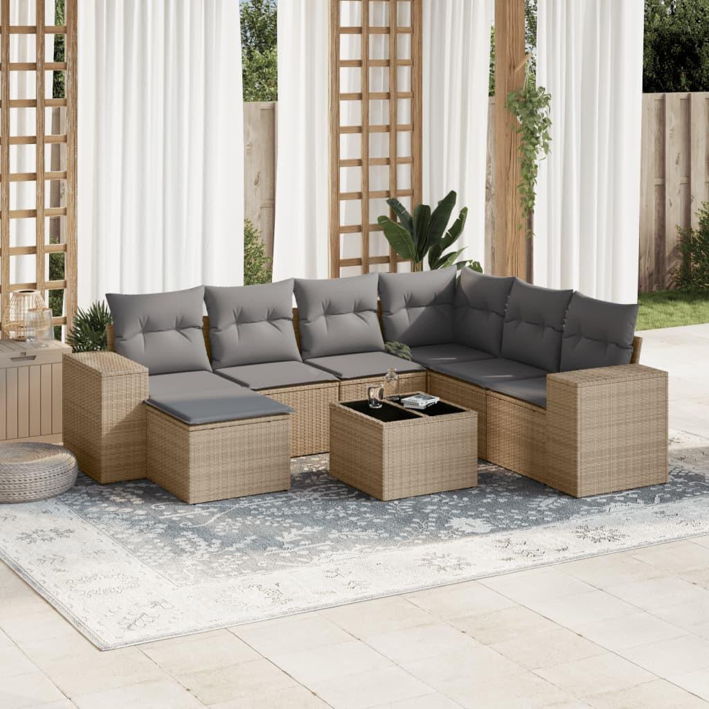 VidaXL set divano da giardino Polirattan  