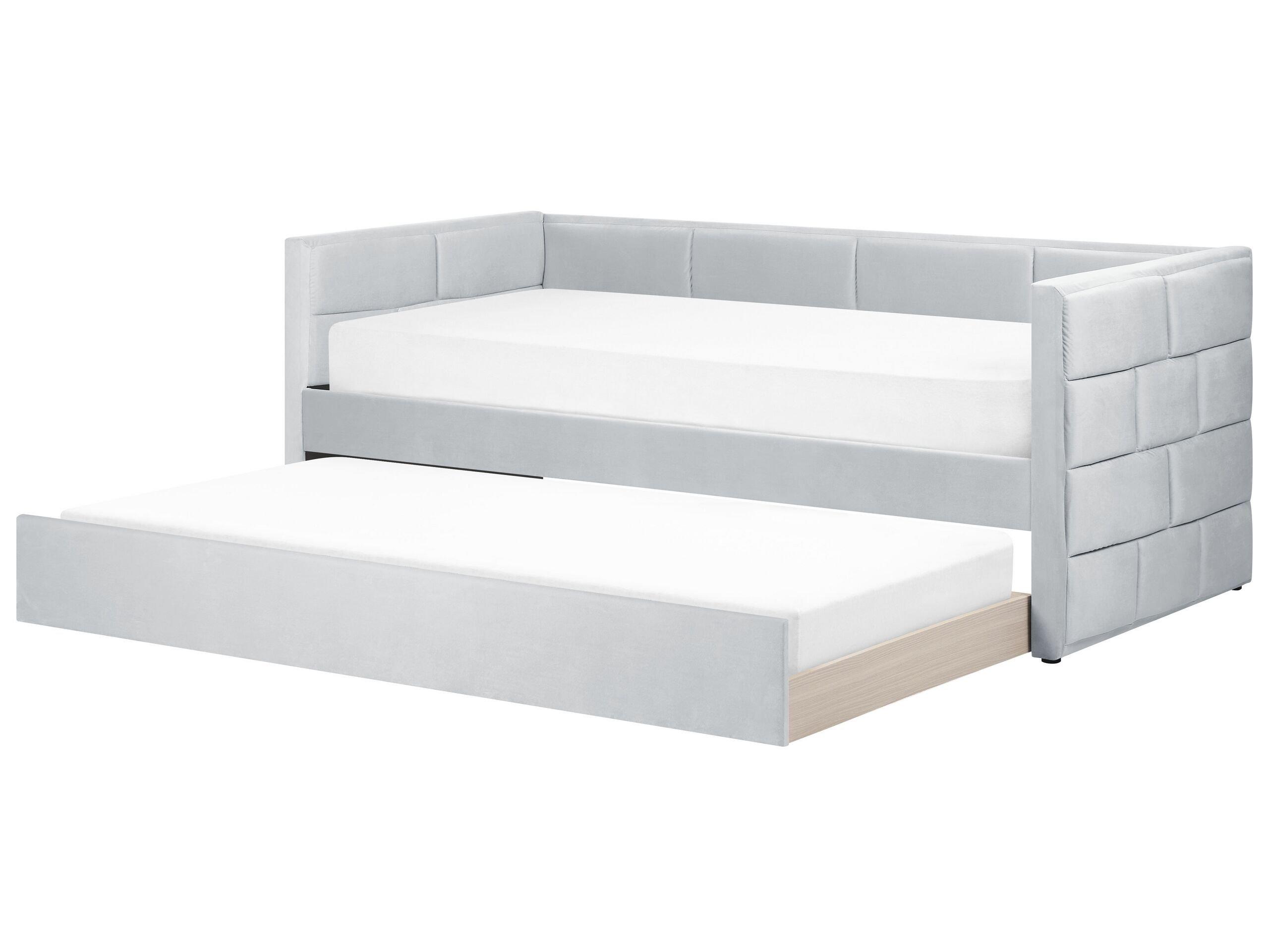 Beliani Letto con rete a doghe en Velluto Glamour CHAVONNE  