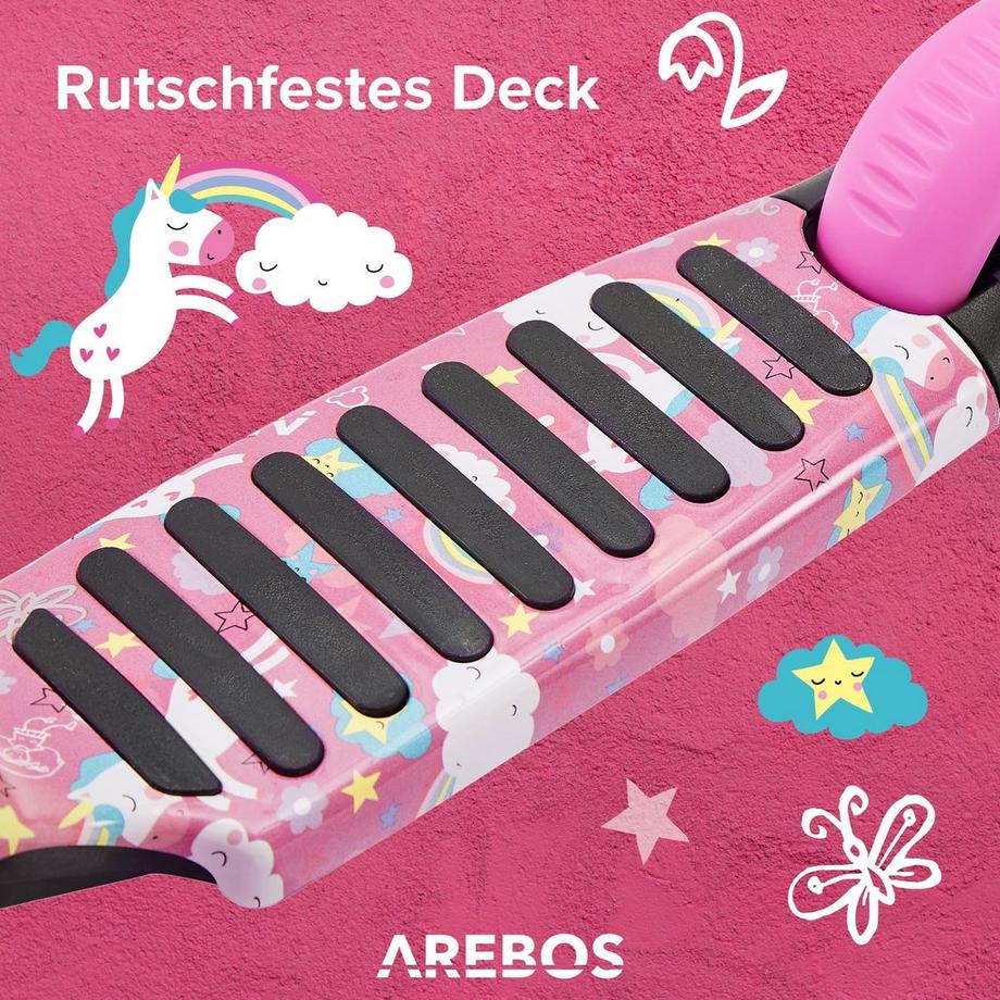 Arebos  Monopattino bambini Kick Scooter | City Scooter | Pneumatici LED 