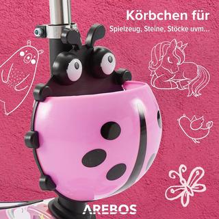 Arebos  Tretroller Kickscooter Cityroller Kinderroller | LED-Räder | Schiebehilfe 