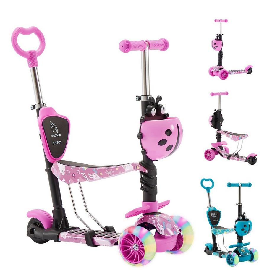 Arebos  Monopattino bambini Kick Scooter | City Scooter | Pneumatici LED 