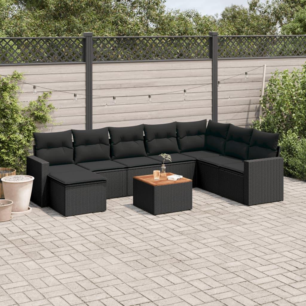 VidaXL set divano da giardino Polirattan  