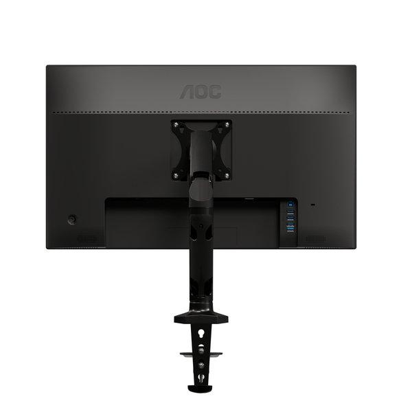 AOC  AS110D0 Single Arm 80 cm (31.5") Pince/boulon Noir 