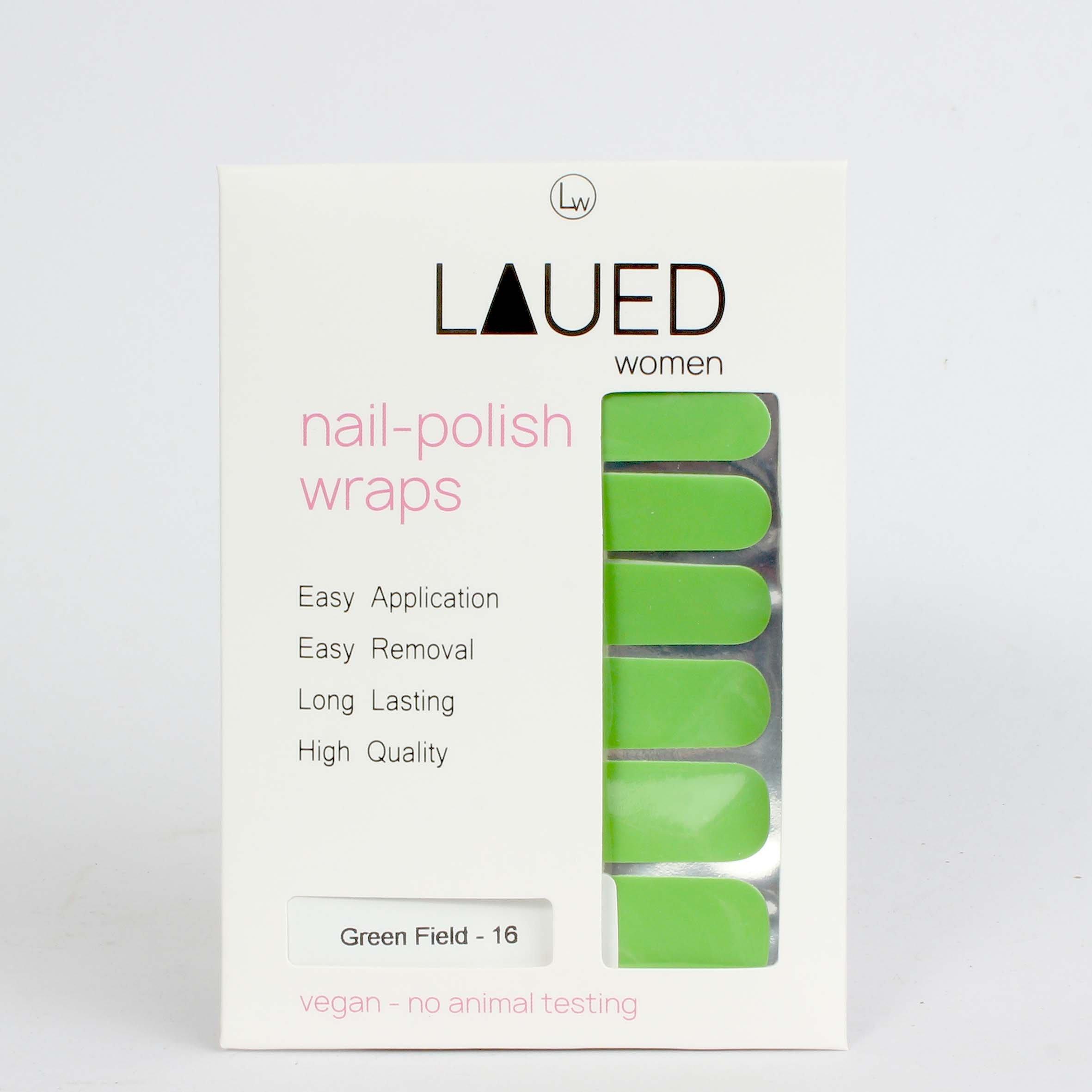 LAUED  films à ongles végétaliens solid green 