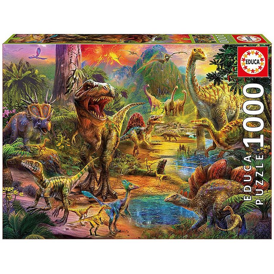 Educa  Puzzle Land of Dinosaurs (1000Teile) 