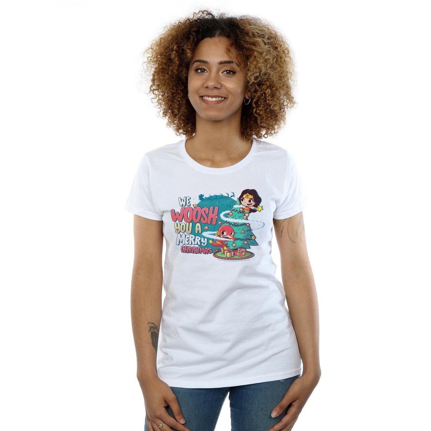 DC COMICS  Super Friends We WHOOSH You A Merry Christmas TShirt 