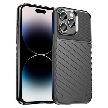 iPhone 14 Pro - Coque en caoutchouc texturé noir