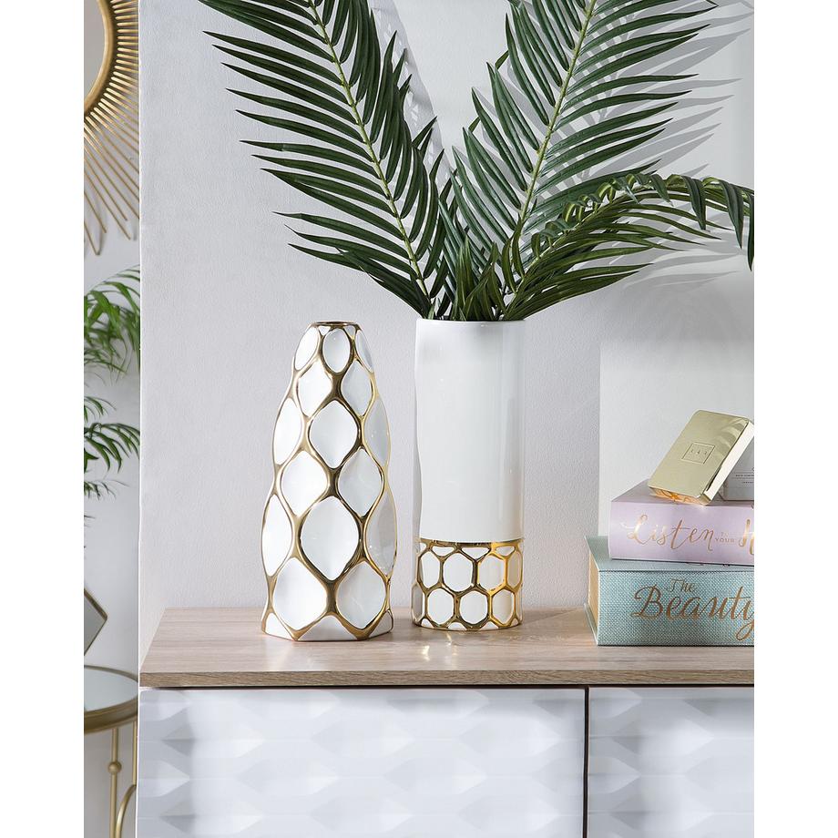 Beliani Vase à fleurs en Grès Moderne AVILA  