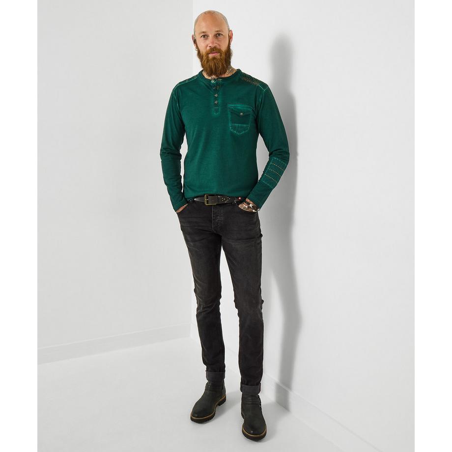Joe Browns Henley Shirt mit Knopftasche  