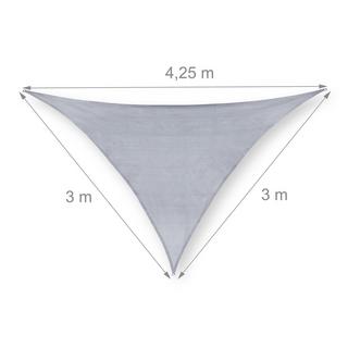 B2X Voile d'ombrage polyéthylène triangulaire gris clair  