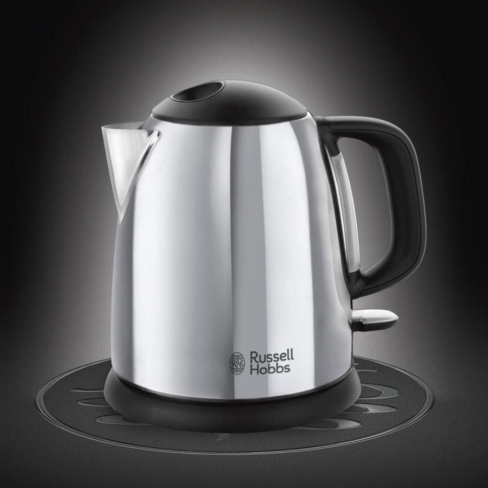 Russell Hobbs Russell Hobbs Victory bollitore elettrico 1 L 2400 W Nero, Acciaio inossidabile  