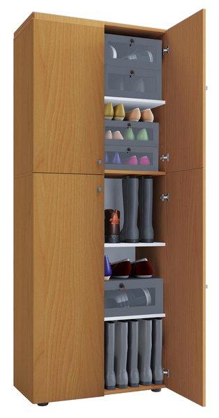 Image of XXL Holz Großer Schuhschrank Schuhkommode Schuhregal Stiefel Groß Lona 5 Fächer XXL Holz Großer Schuhschrank Schuhkommode Schuhregal Stiefel Groß Lona 5 Fächer