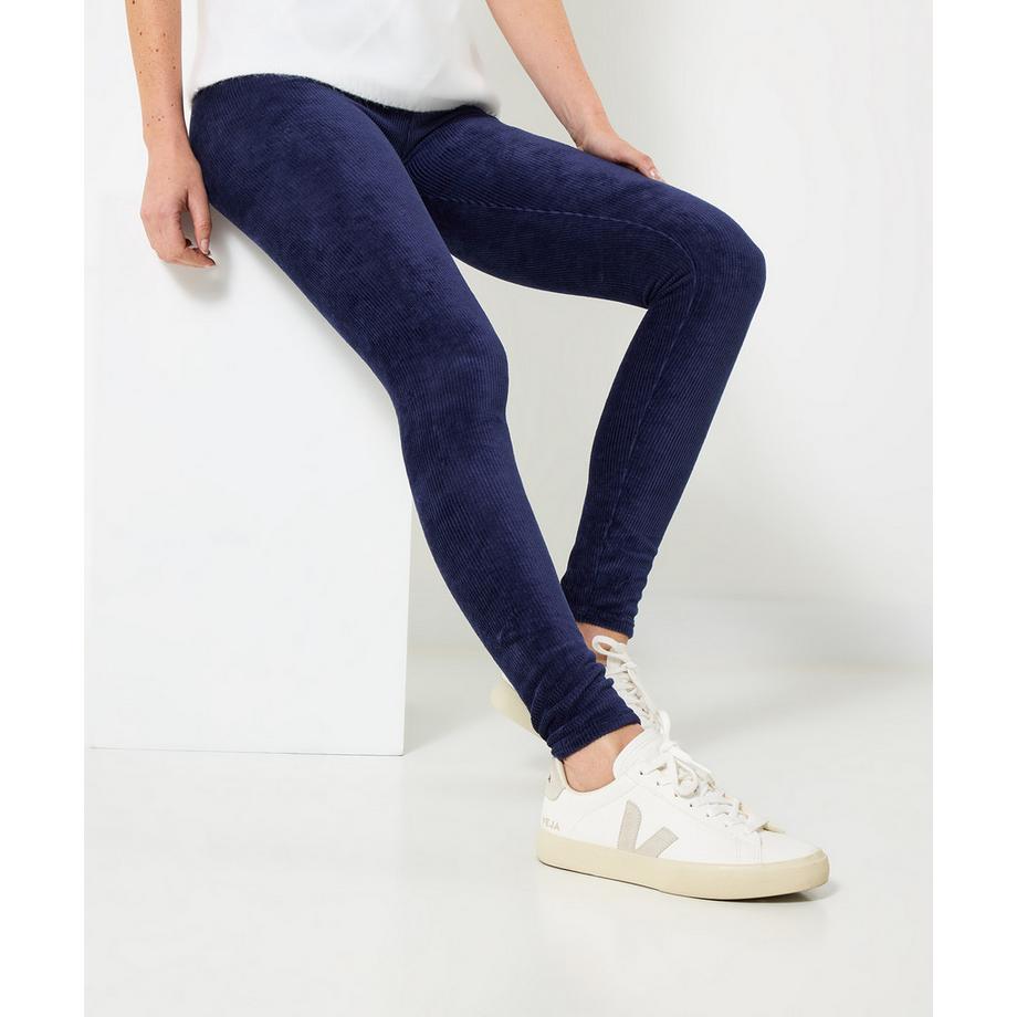 Elastische gerippte Samtleggings