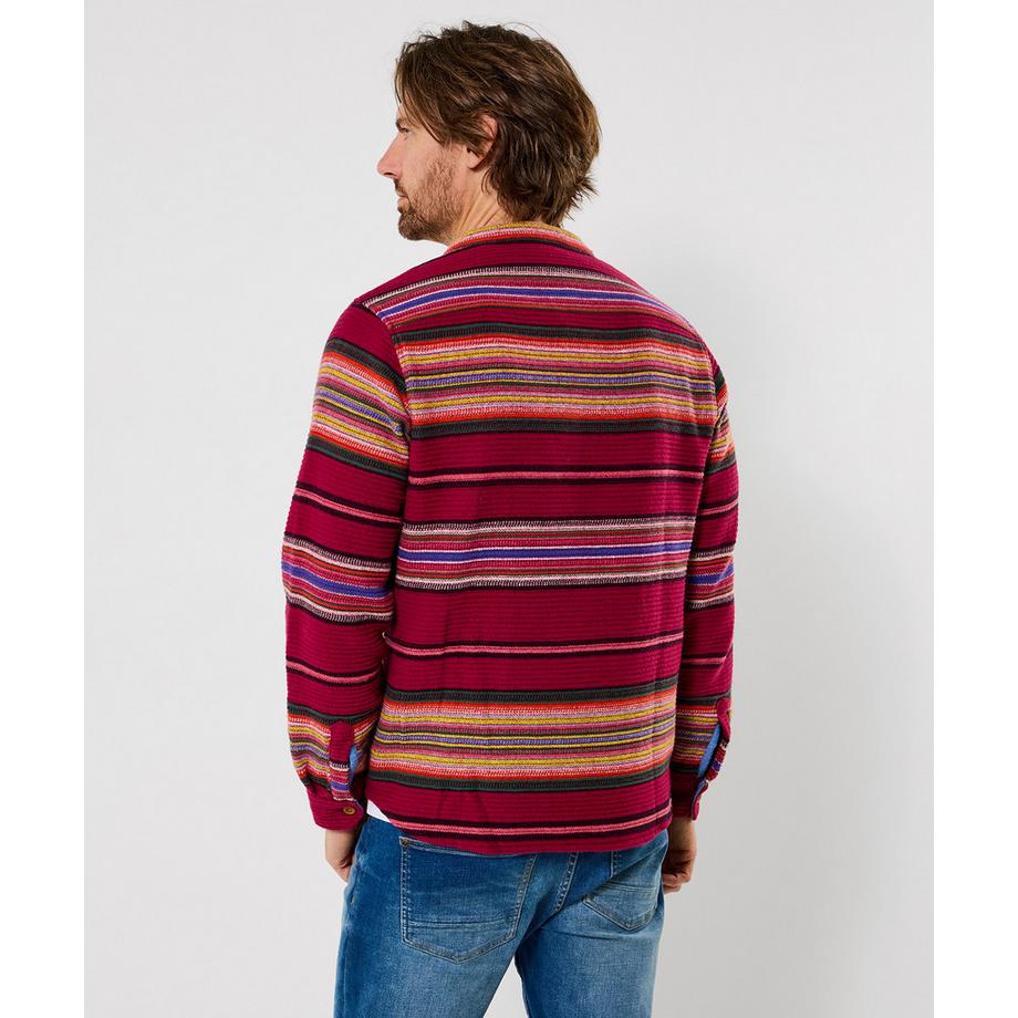 Joe Browns Gestreiftes Jacquard Henley Langarm-Oberteil  