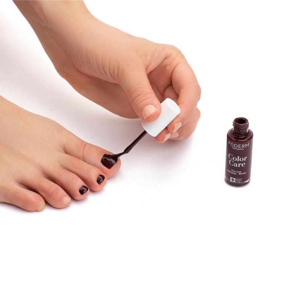 PODERM  Mycose Ongles - Vernis ROUGE NOIR Tea Tree - Swiss Made 