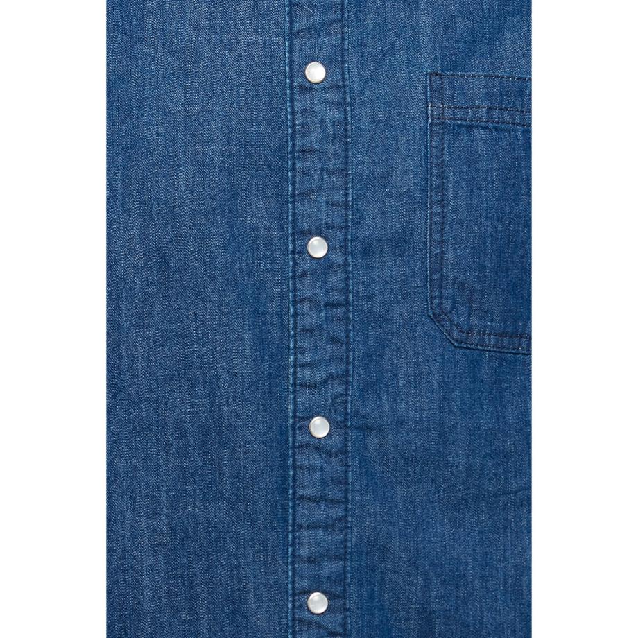 Blend Camicia Denim Maniche Corte Slim Fit  