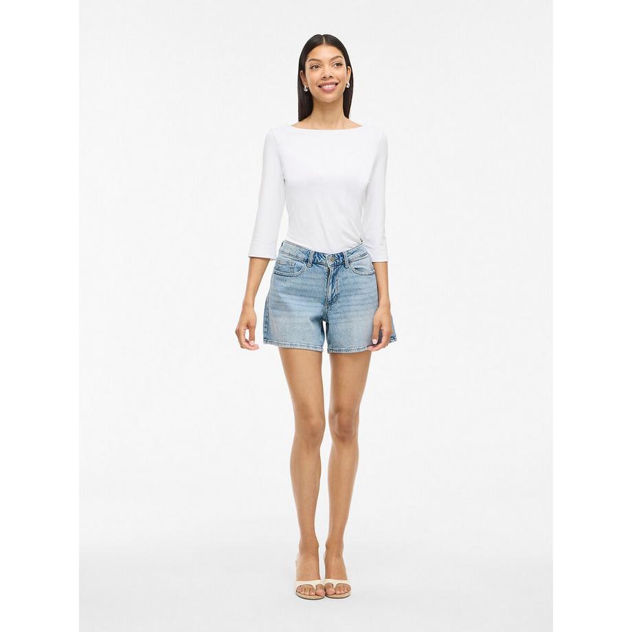 VILA Short en jean taille haute  