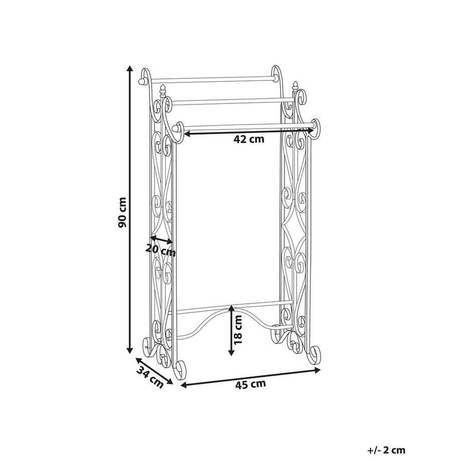 Beliani  Handtuchständer aus Eisen Retro CHILLAN 