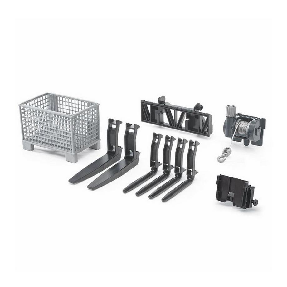 bruder  Seilwinde & Frontladergabeln 