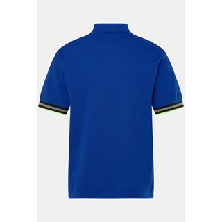 JP1880  Maglia polo in piqué con mezze maniche e orli con righe, fino alla tg. 8XL 