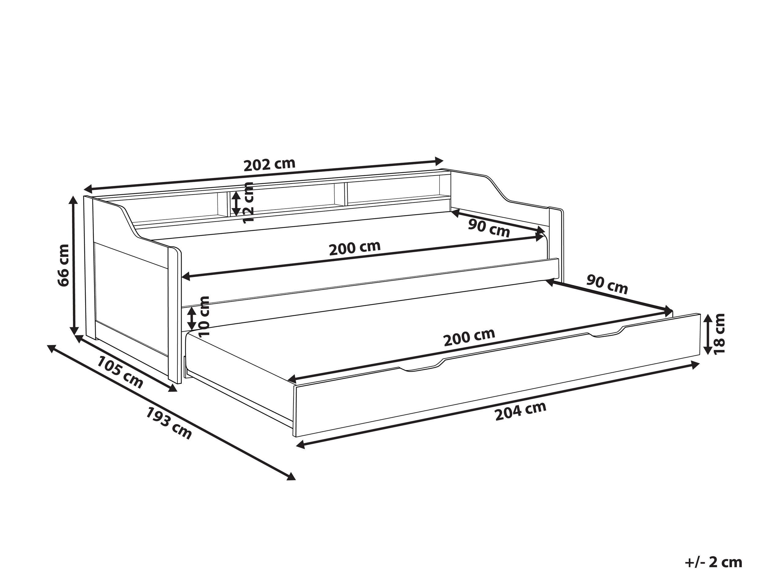 Beliani Letto da giorno en Legno di pino Moderno EDERN  