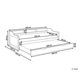 Beliani Letto da giorno en Legno di pino Moderno EDERN  