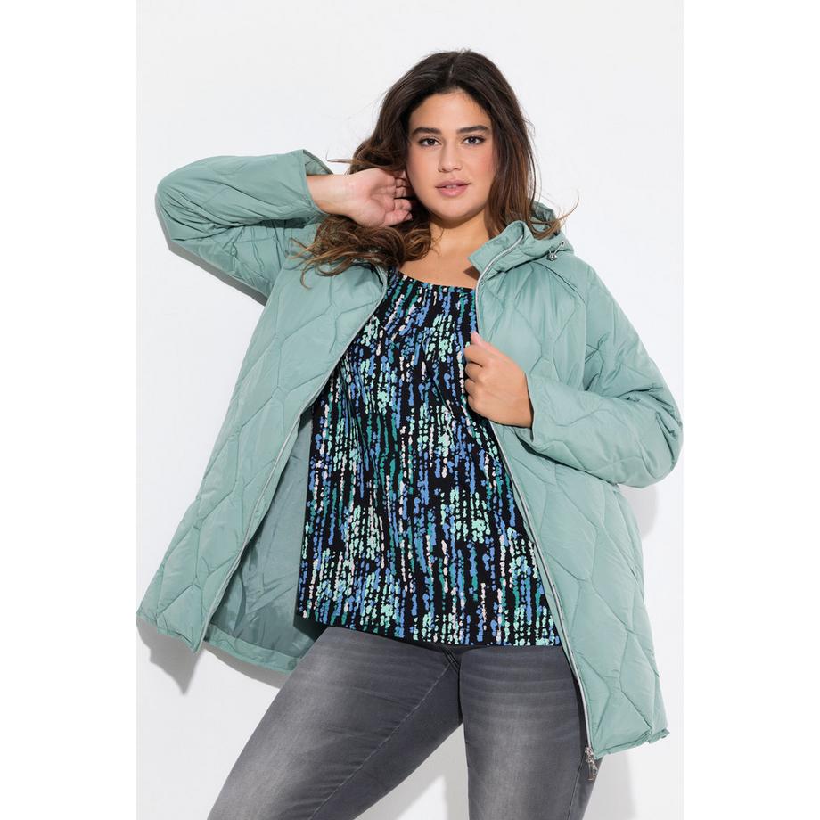 Ulla Popken HYPRAR Steppjacke wasserabweisend 2-Wege-Zipper  