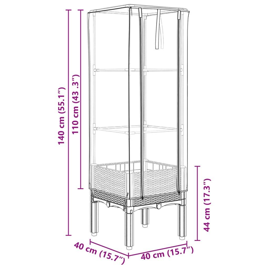 VidaXL letto rialzato Polipropilene  